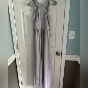 Lulus Grey Long Maxi dress NWT